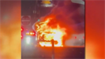 VIDEO: School bus catches fire in Texas after football game, team evacuated by coaches