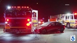 Tesla Crashes into Ventura County (CA) Fire Engine; Firefighter Injured