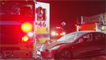 Firefighter hurt after driver blows through freeway blockade, slams into fire engine in California