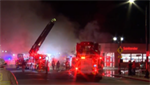 VIDEOS: Massive fire damages Massachusetts businesses, sends 2 firefighters to the hospital