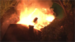 Southern California home fully engulfed in flames amid high winds