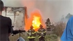 VIDEO: Tesla semi fire shuts down interstate in northern California, causing major delays