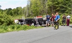 Investigation Continues after Firetruck Rolls Down Embankment