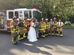 Newlyweds Accept Avon (CT) Fire Apparatus Ride After Bus Catches on Fire