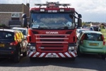 Fire Apparatus Struggles with Kettering (UK) Streets