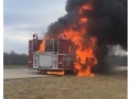 Fire truck on fire briefly closes portion of I-74 in Knox County