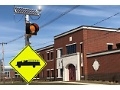 Traffic warning lights installed outside new Normal Fire headquarters