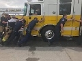 Idaho Falls Firefighters Celebrate Arrival of Fire Apparatus