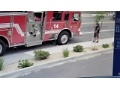 Surveillance video captures man keying San Miguel fire truck