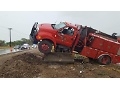 Firefighters Hospitalized After Truck Rollover