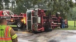 Fire Truck Tips Over Near High Point (NC)