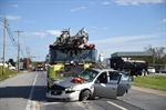 Firetruck, Car Collide On Route 422 In Amity Township
