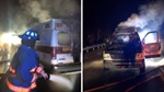 West Virginia Ambulance Catches Fire