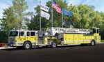 Pierce Ascendant Tiller Quint for the Santa Maria City (CA) Fire Department