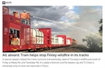 Firefighters Get Help from Train at Finley (WA) Fire