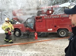 Milford bucket truck burns while on loan to Medway
