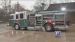 New Fire Truck Unveiled, in St. Paddy's green