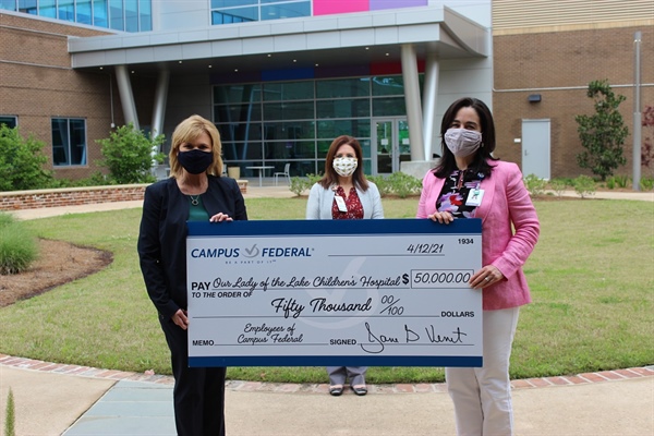 Campus Federal Employees Raise $50,000 for OLOL Children’s Hospital