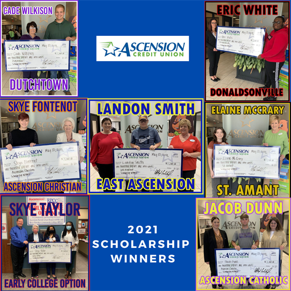 Ascension CU Awards Seven Scholarships to Local Seniors