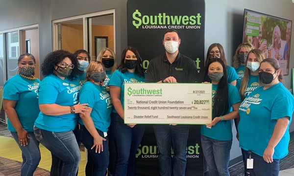 Southwest Louisiana CU Donates to Foundation on Anniversary of Hurricane Laura